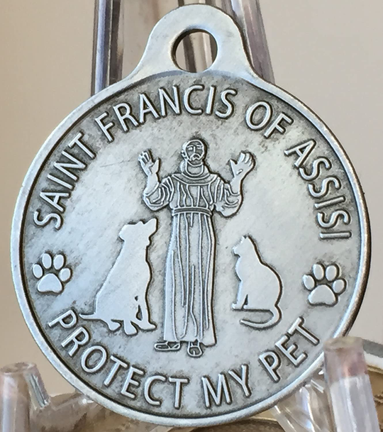 St Francis is the Patron Saint of Animals and Nature. He believed God's love was visible in all things, including our beloved animals. We think this Collar Charm looks lovely, and symbolizes the divine kinship you have with your favorite pets.
Click here to view different styles on Amazon.com!