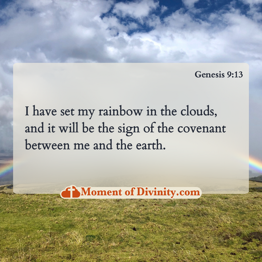 I have set my rainbow in the clouds, and it will be the sign of the covenant between me and the earth.